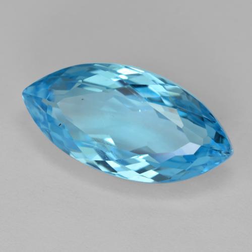 Topázio azul natural 13,41ct, marquise, VVS-VS