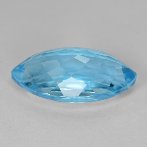 Topázio azul natural 13,41ct, marquise, VVS-VS