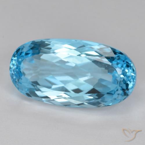 Topázio Azul Suíço Natural 17.49ct, oval, VVS-VS