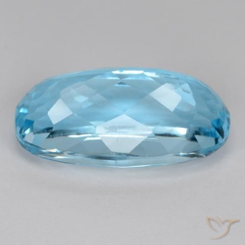 Topázio Azul Suíço Natural 17.49ct, oval, VVS-VS