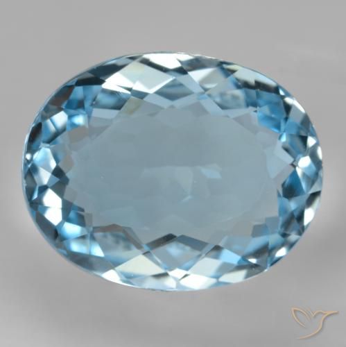 18.39ct Natural Azul Suíço Topázio, oval, VVS