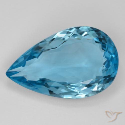 16.70ct Natural Azul Suíço Topázio, Formato de pêra, VVS-VS