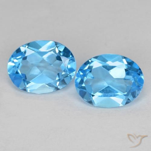 4.67ctw Natural Azul Suíço Topázio, oval, VS