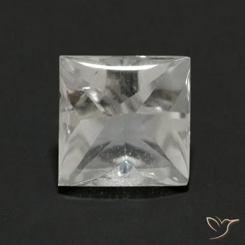 2.32ct Natural Branco claro Topázio, Quadrado, Transparente