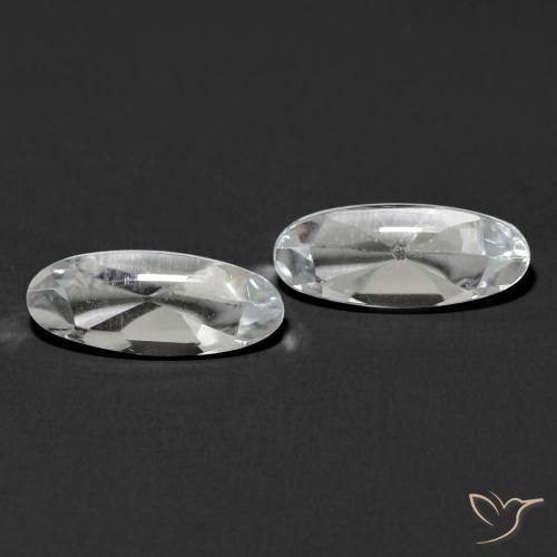 Pedras preciosas de Topázio Branco claro natural de 2.55 ct, oval, Transparente