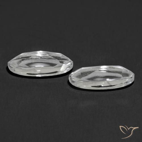 Pedras preciosas de Topázio Branco claro natural de 2.55 ct, oval, Transparente