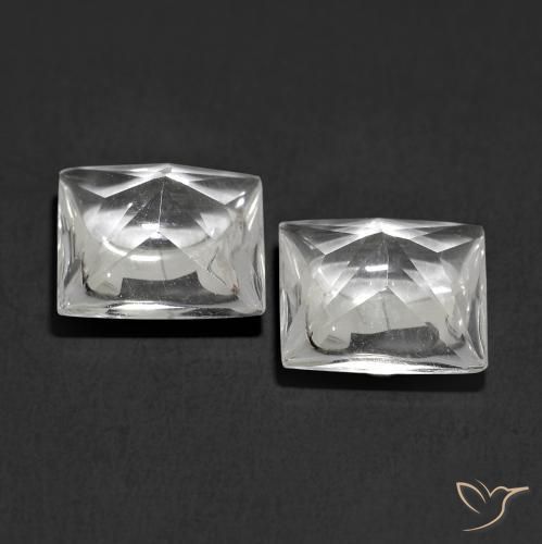 Pedras preciosas de Topázio Branco natural de 4.00 ct, Quadrado, Transparente
