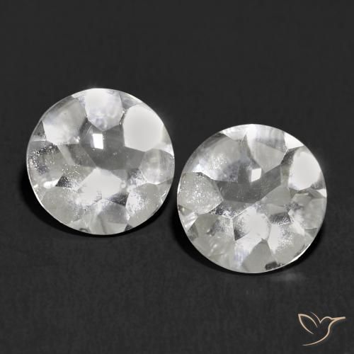 Pedras preciosas de Topázio Branco natural de 1.99 ct, Redondo, Transparente