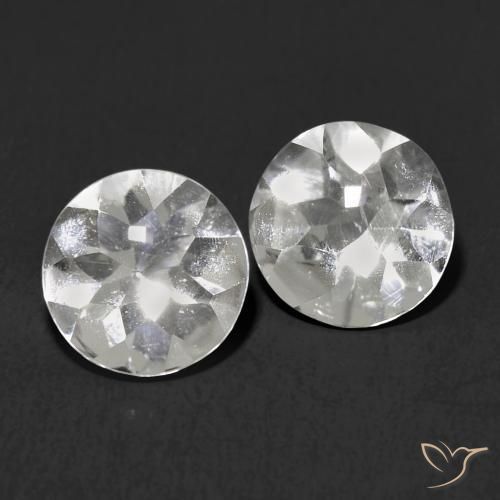 Pedras preciosas de Topázio Branco natural de 2.09 ct, Redondo, Transparente