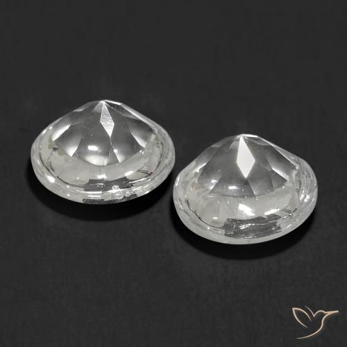 Pedras preciosas de Topázio Branco natural de 2.09 ct, Redondo, Transparente