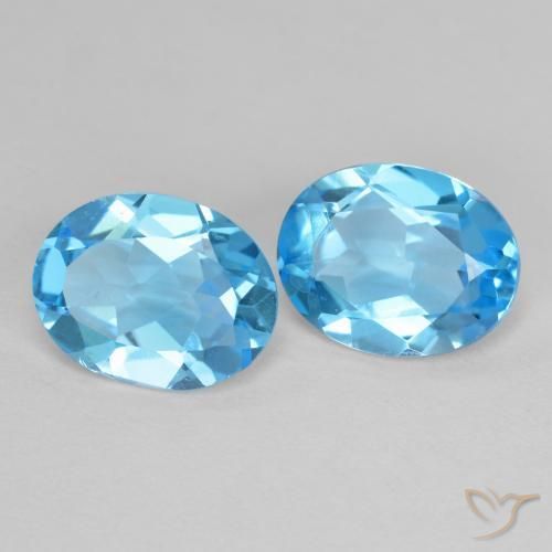 3.85ctw Natural Céu azul Topázio, oval, VS
