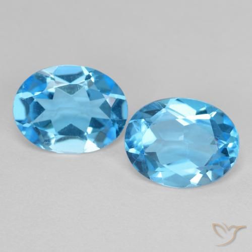 Pedras preciosas de Topázio Céu azul natural de 3.85 ct, oval, VS
