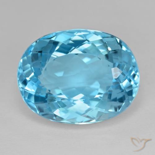 21.25ct Natural Azul Suíço Topázio, oval, VS