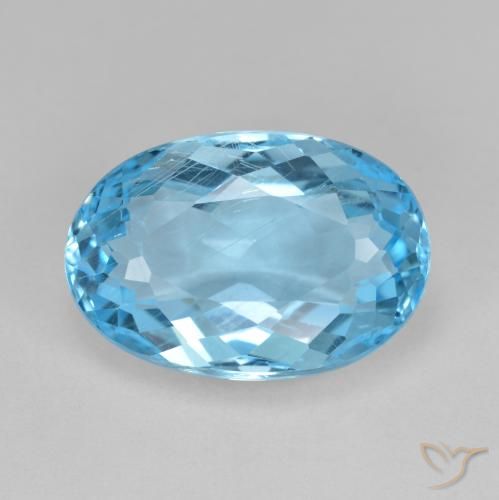 11.58ct Natural Azul Suíço Topázio, oval, VS