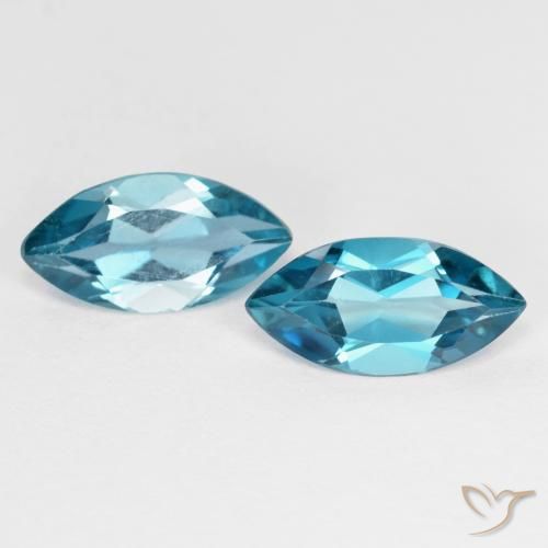 2.23ctw Natural Londres Azul Topázio, Marquesa, VS