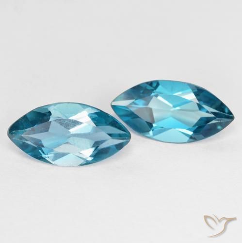 Pedras preciosas de Topázio Londres Azul natural de 2.23 ct, Marquesa, VS