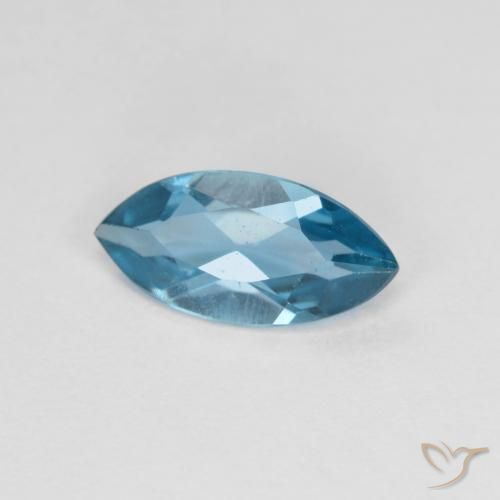 Topázio Azul Suíço Natural 1.09ct, Marquesa, VS