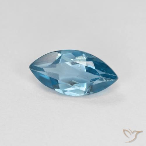 Topázio Azul Suíço Natural 1.26ct, Marquesa, VS
