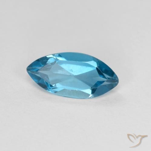 Topázio Azul Suíço Natural 1.09ct, Marquesa, VS