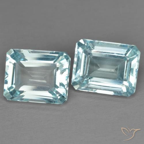 Pedras preciosas de Topázio Céu azul natural de 8.32 ct, Corte Octógono / Esmeralda, VS