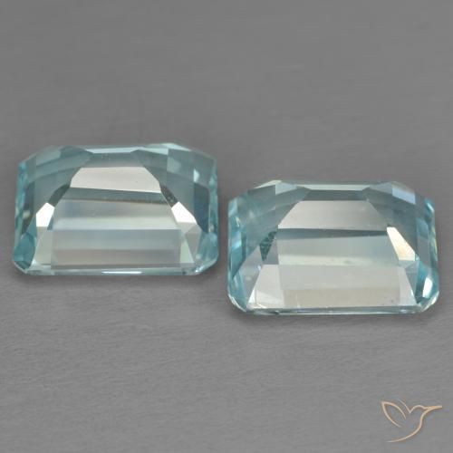 Pedras preciosas de Topázio Céu azul natural de 8.32 ct, Corte Octógono / Esmeralda, VS