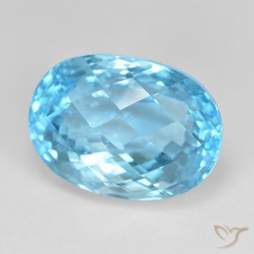Topázio Azul Suíço Natural 24.17ct, oval, VS