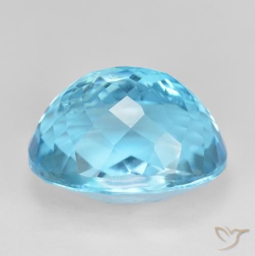 Topázio Azul Suíço Natural 24.17ct, oval, VS