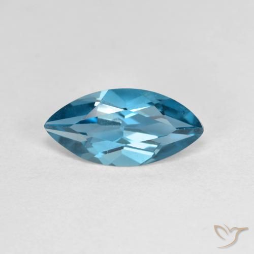 1.22ct Natural Londres Azul Topázio, Marquesa, VVS-VS