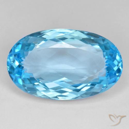 29.65ct Natural Céu azul Topázio, oval, VVS-VS