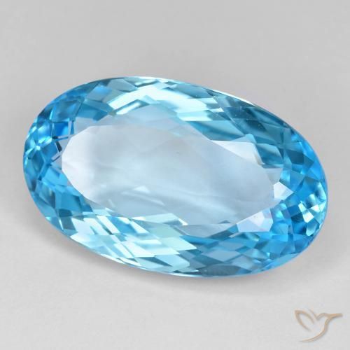 Topázio Céu azul Natural 29.65ct, oval, VVS-VS