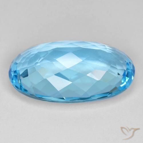 Topázio Céu azul Natural 29.65ct, oval, VVS-VS