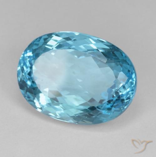 Topázio Azul Suíço Natural 16.59ct, oval, VVS-VS