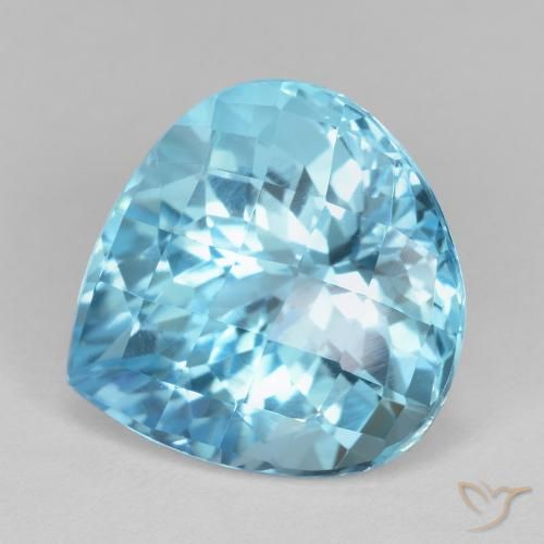 18.11ct Natural Azul Suíço Topázio, Formato de pêra, VVS-VS