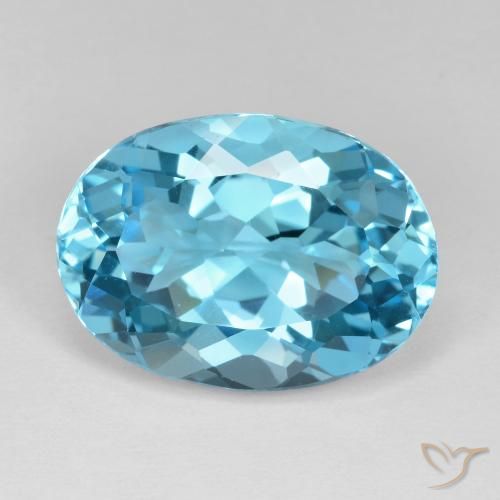 18.38ct Natural Azul Suíço Topázio, oval, VVS