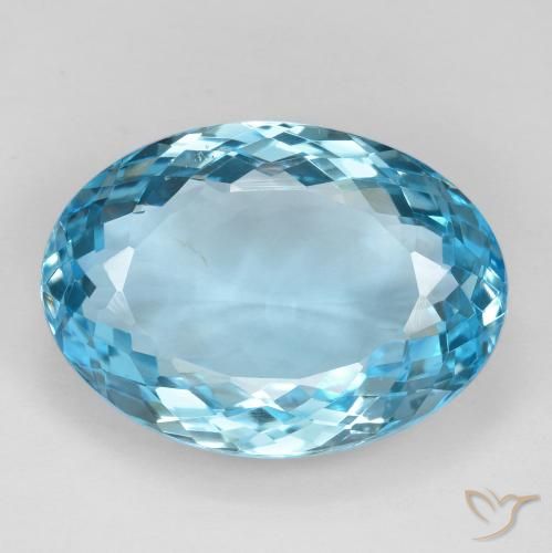 27.65ct Natural Azul Suíço Topázio, oval, VVS
