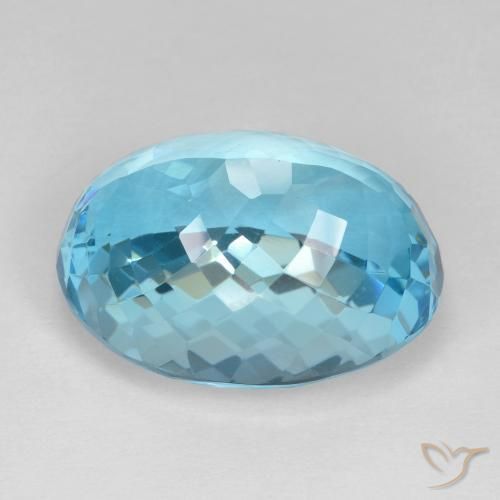 Topázio Azul Suíço Natural 26.73ct, Corte Oval, VVS