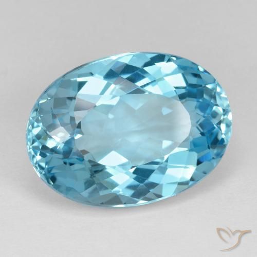 Topázio Azul Suíço Natural 23.41ct, oval, VVS