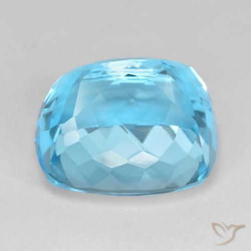 Topázio Azul Suíço Natural 26.76ct, Almofada, VVS