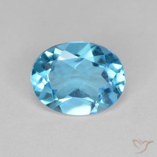 2.15ct Natural Azul Suíço Topázio, oval, VVS-VS