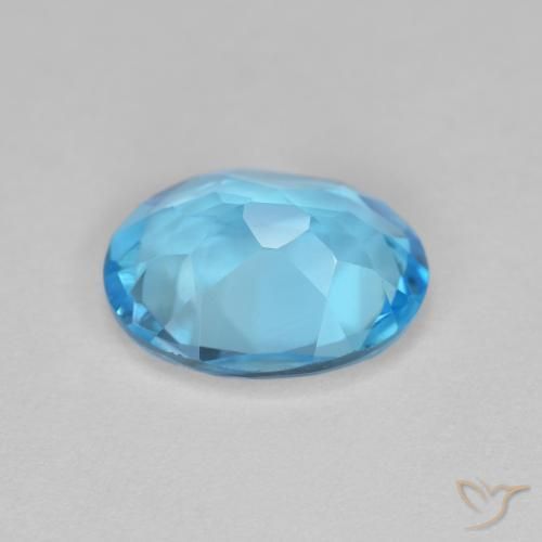 Topázio Azul Suíço Natural 2.15ct, oval, VVS-VS