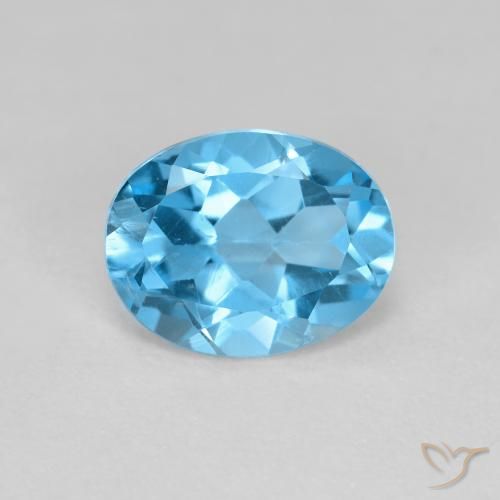 1.76ct Natural Azul Suíço Topázio, oval, VS