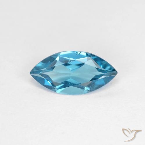 1.08ct Natural Londres Azul Topázio, Marquesa, VS