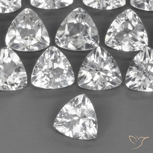 0.88ct Natural Branco claro Topázio, Trilhão, VVS-VS