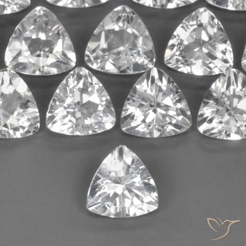 Topázio Branco claro Natural 0.88ct, Trilhão, VVS-VS