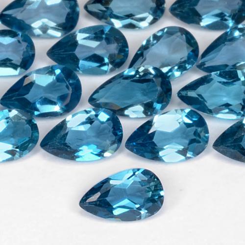 Topázio Londres Azul Natural 0.25ct, Formato de pêra, VVS-VS
