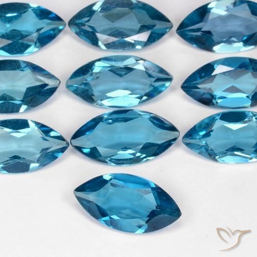 Topázio Londres Azul Natural 0.99ct, Marquesa, VS