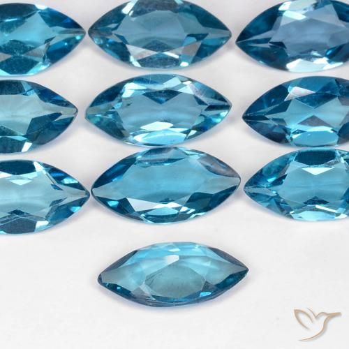 Topázio Londres Azul Natural 0.99ct, Marquesa, VS