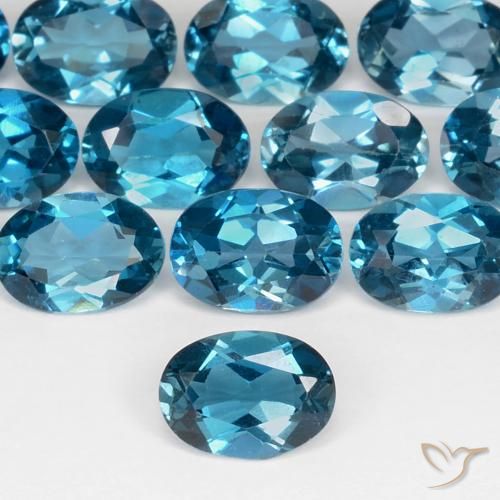0.92ct Natural Londres Azul Topázio, oval, VS