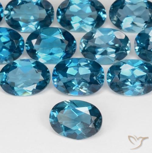 Topázio Londres Azul Natural 0.92ct, oval, VS