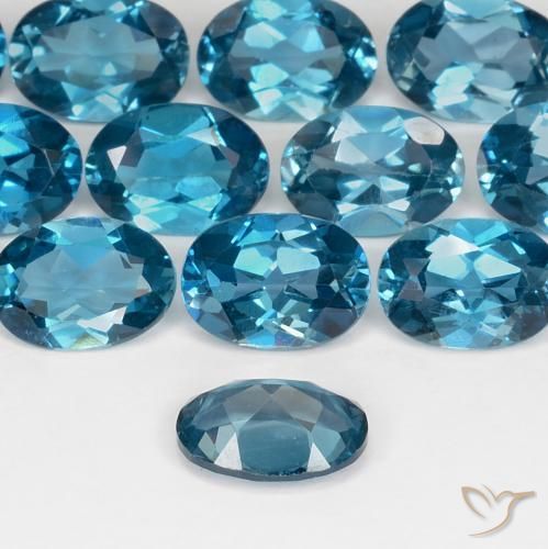 Topázio Londres Azul Natural 0.92ct, oval, VS